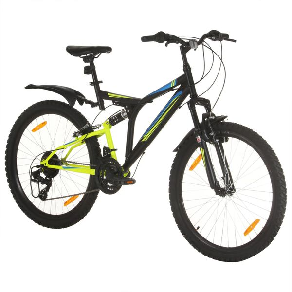 vidaXL Mountainbike 21 versnellingen 26 inch wielen 49 cm zwart