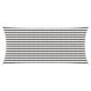 vidaXL Zonneschaduwzeil Lichtgrijs en wit. 2 x 4,5 m HDPE