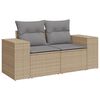 vidaXL 8-delige Loungeset met kussens poly rattan gemengd beige