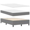 vidaXL Boxspringbed Lichtgrijs en wit. 120 x 190 cm Katoen Stof