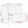 vidaXL Nachtkastje met lade 2 pcs Wit en zwart 40 x 33 x 46 cm