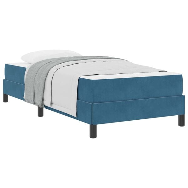 vidaXL Boxspringbed met matras Donkerblauw 90 x 190 cm Stof