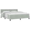 vidaXL Boxspringbed met hoofdeinde Lichtgrijs 200 x 180 cm Fluweel