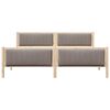 vidaXL Bedframe Bruin en taupe 200 x 200 cm Massief grenenhout
