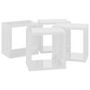 vidaXL Wandschappen kubus 4 st 22x15x22 cm hoogglans wit