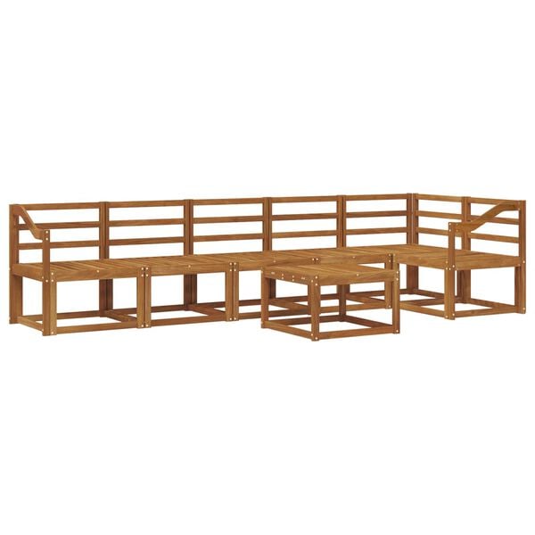 vidaXL Buiten bankenset 7 pcs Naturel Massief Acaciahout
