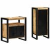 vidaXL Badkamermeubelset 2 pcs Bruin en zwart Massief Mango Hout