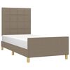 vidaXL Bedframe zonder matras 100x200 cm stof taupe