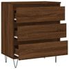 vidaXL Dressoir 60x35x70 cm bewerkt hout bruin eikenkleur