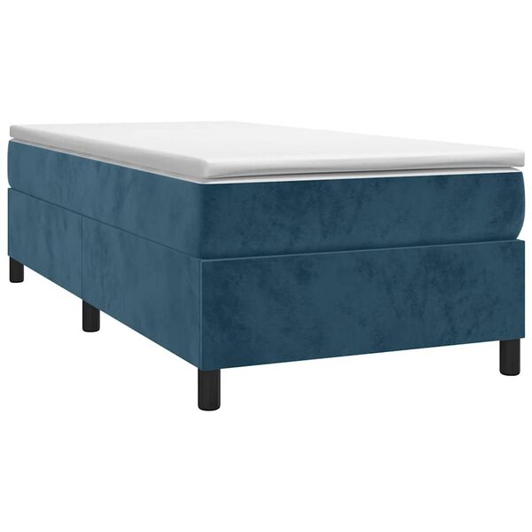 vidaXL Boxspring bed 80x200 cm fluweel donkerblauw