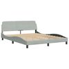 vidaXL Bedframe "Dover" 160x200 cm fluweel lichtgrijs