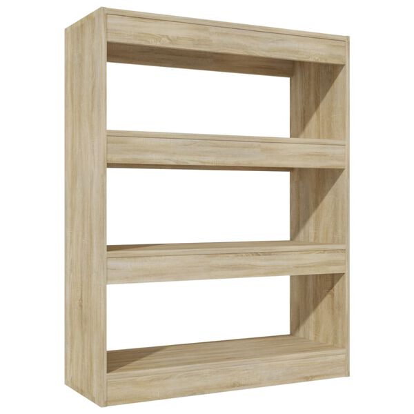 vidaXL Boekenkast/kamerscherm 80x30x103 cm bewerkt hout sonoma eiken
