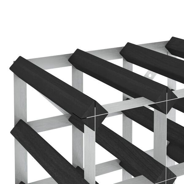 vidaXL Wijnrek voor 20 flessen massief grenenhout zwart