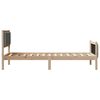 vidaXL Bedframe Bruin en donkergrijs 90 x 190 cm Massief grenenhout