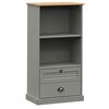 vidaXL Boekenkast VIGO 60x35x114,5 cm massief grenenhout grijs