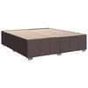 vidaXL Boxspring met matras stof donkerbruin 200x200 cm