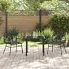 vidaXL Tuin Eetset 3 pcs Zwart poly rattan