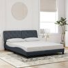 vidaXL Bedframe zonder matras 160x200 cm fluweel donkergrijs