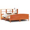 vidaXL Bed met boekenkast zonder matras grenenhout wasbruin 180x200 cm