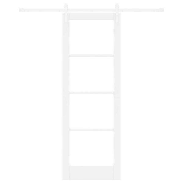 vidaXL Schuifdeur ORKDAL Wit 73,5 x 211 cm Massief grenenhout en glas