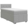 vidaXL Boxspringbed met matras Lichtgrijs 90 x 190 cm Stof