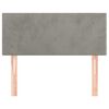 vidaXL Hoofdbord 100x5x78/88 cm fluweel lichtgrijs