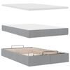 vidaXL Ottoman bed met matras en LED's 120x190 cm stof lichtgrijs