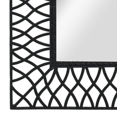 vidaXL Wandspiegel gebogen 50x80 cm zwart