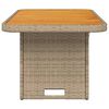 vidaXL Tuintafel 90x55x71 cm poly rattan en acaciahout beige