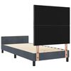 vidaXL Boxspringbed met hoofdeinde Donkergrijs 100 x 200 cm Fluweel