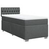 vidaXL Boxspring met matras stof donkergrijs 90x190 cm