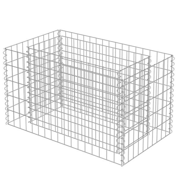 vidaXL Gabion plantenbak verhoogd 90x50x50 cm gegalvaniseerd staal