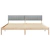 vidaXL Bedframe Bruin en lichtgrijs 200 x 200 cm Massief grenenhout