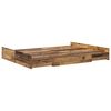 vidaXL Opbergbedframe met lade Oud Hout 135 x 190 cm Bewerkt hout