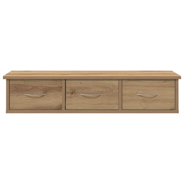 vidaXL Wandkast 88x26x18,5 cm bewerkt hout artisanaal eikenkleur