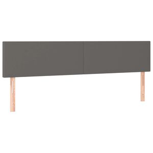 vidaXL Hoofdborden 160x5x78/88 cm kunstleer grijs