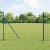 vidaXL Hek met Paal Groen 1,6 x 10 m Staal en PVC