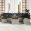 vidaXL Tuin Sofa Set met kussen 9 pcs Lichtgrijs