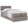 vidaXL Bed met matras 100x200 cm stof taupe