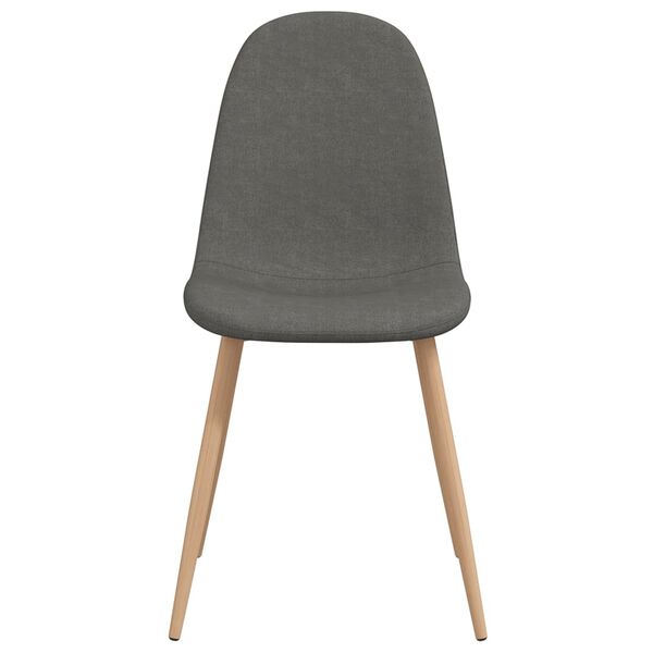 vidaXL Eetkamerstoelen 4 st stof donkergrijs