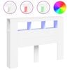 vidaXL Hoofdeinde met LED 140x18,5x103,5 cm bewerkt hout wit