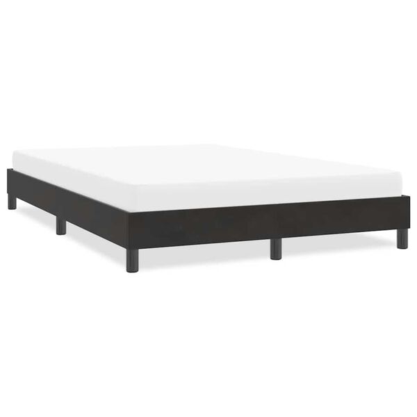 vidaXL Bedframe zonder matras 140x220 cm fluweel zwart