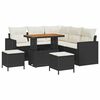 vidaXL Tuinbankenset 8 st Zwart poly rattan