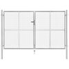 vidaXL Tuinpoort gegalvaniseerd staal 306x150 cm zilver