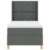 vidaXL Boxspring bed met matras Grijs 90 x 190 cm Stof