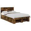 vidaXL Bedframe met hoofdeinde Gerookt eiken 120 x 200 cm Bewerkt hout