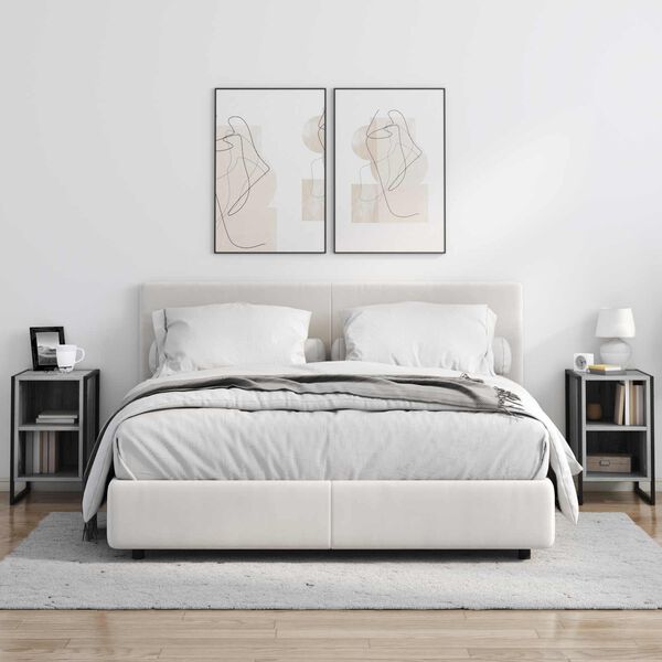 vidaXL Nachtkastje Grijs Sonoma 39.5 x 30 x 50 cm Bewerkt hout