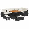 vidaXL Tuin Sofa Set 9 st 9-Aantal zitplaatsen Zwart en Cr&egrave;me