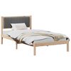 vidaXL Bedframe met Gevoerd Hoofdgedeelte Donkergrijs 100 x 200 cm