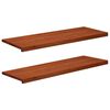 vidaXL Raamkozijnen 2 st Bruin 110 x 40 x 2 cm Massief beukenhout
